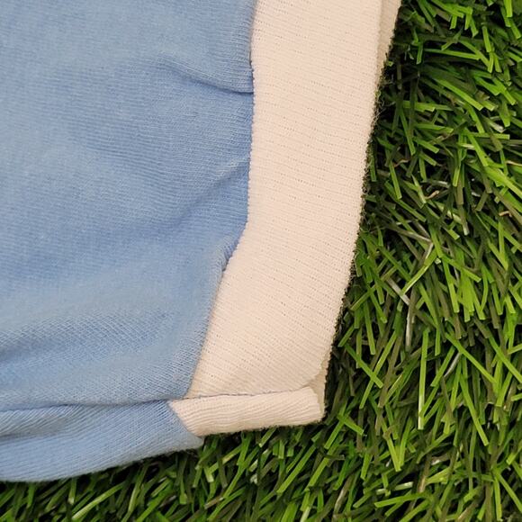 Vintage 80s Alpha-Delta-Pi Ringer Shirt Womens XS/S 17x28 Blue Sorority - Picture 12 of 15